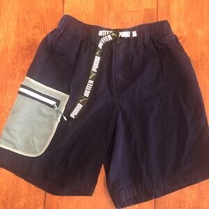 Puma x Butter Goods Shorts Mens Size Medium Belted Rip Stop 9" Cargo Blue